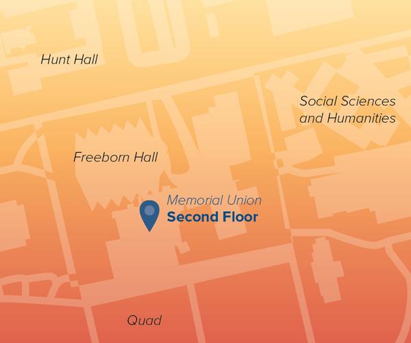 Campus map showing Memorial Union where CCLASS is located