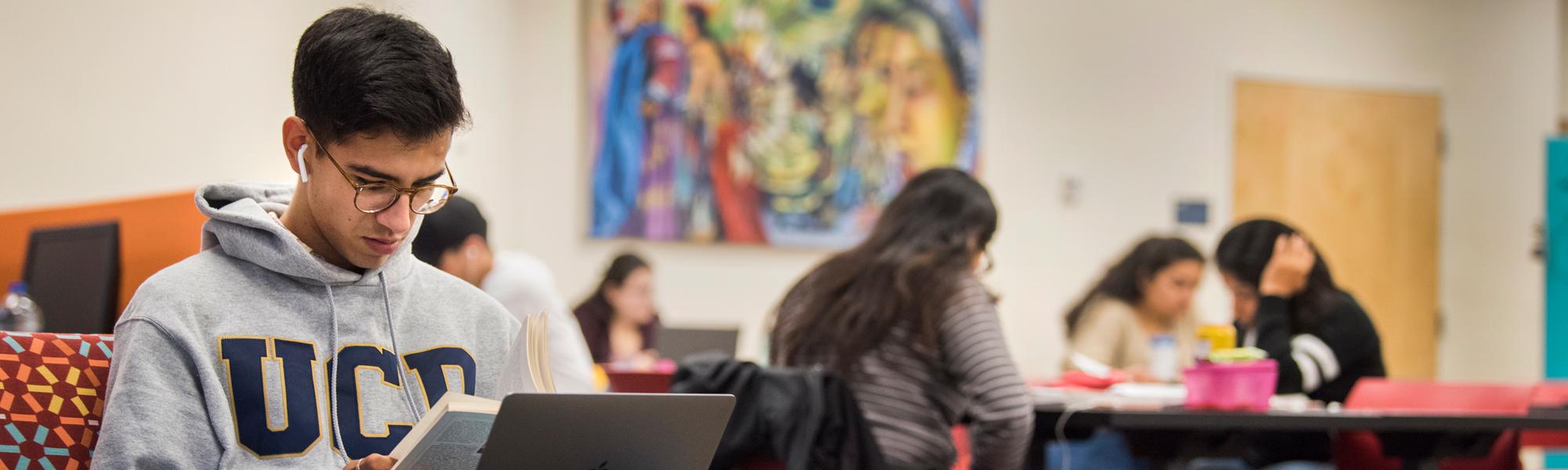 Students studying at the Center for Chicanx and Latinx Academic Student Success